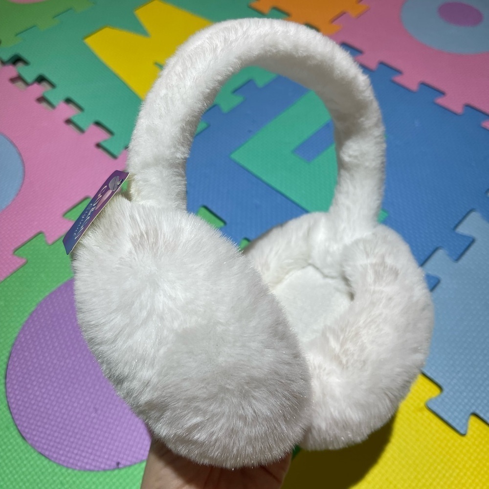 Fluffy White Earmuffs